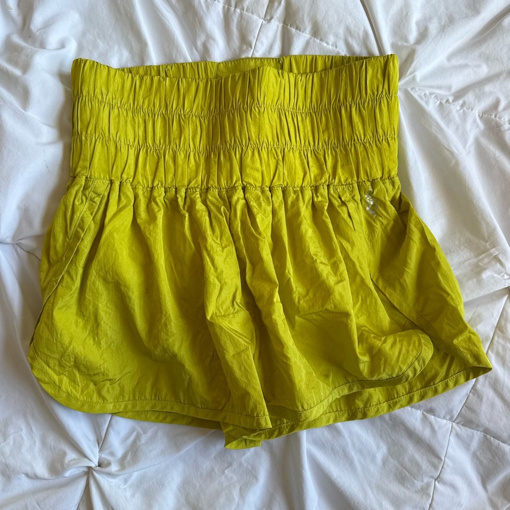 FP Movement by Free People High Waist Yellow Shorts